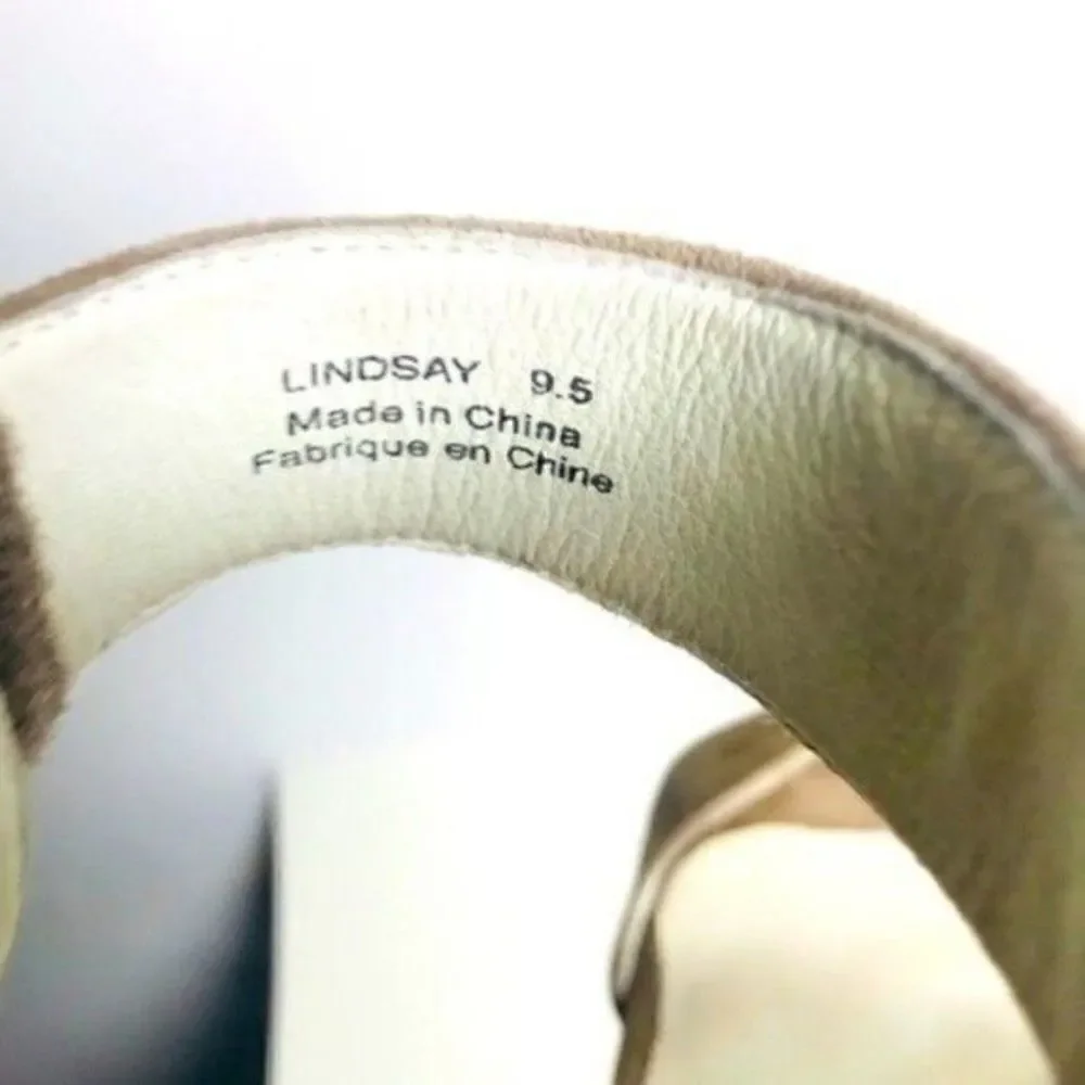 Jeffrey Campbell Lindsay Ankle Strap Heels nude cream suede 9.5 BoxG